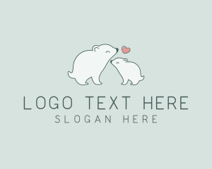 Ursidae - Polar Bear Wildlife Zoo logo design