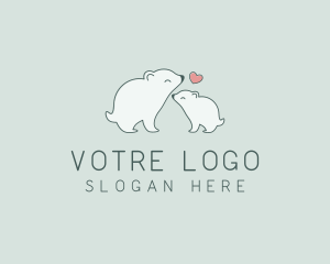 Polar Bear Wildlife Zoo  Logo