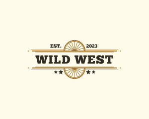 Saloon - Western Saloon Wagon Wheel logo design