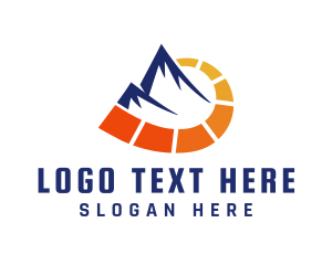 Petroleum - Mountain Travel Meter logo design