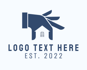 Blue - Hand Real Estate Housing logo design