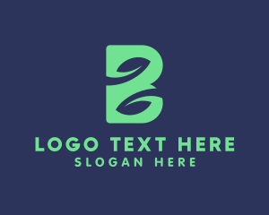 Negative Space - Nature Letter B logo design