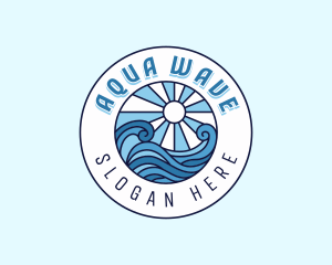 Coastal Sea Wave logo design