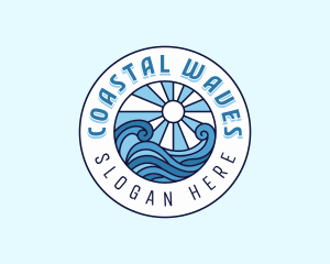 Coastal Sea Wave logo design