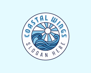 Coastal Sea Wave logo design