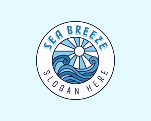 Coastal Sea Wave logo design