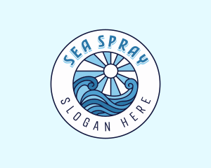 Coastal Sea Wave logo design