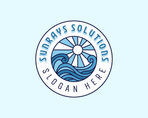 Coastal Sea Wave logo design