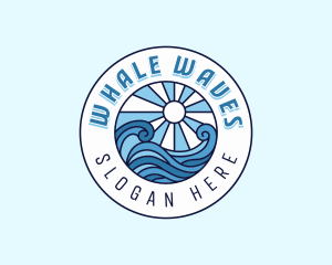 Coastal Sea Wave logo design