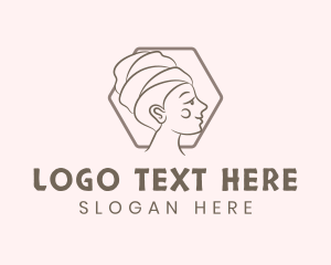 Face - Turban Lady Beauty logo design