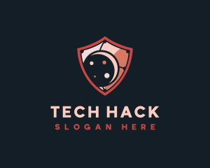 Cybersecurity AI Tech logo design