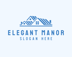Manor - Mansion Roof Housing logo design