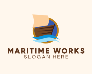 Sailing Boat Maritime logo design