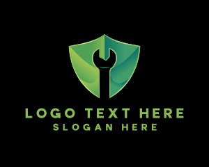 Tools - Wrench Shield Mechanic logo design