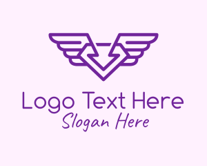 Flying - Arrow Diamond Wings logo design