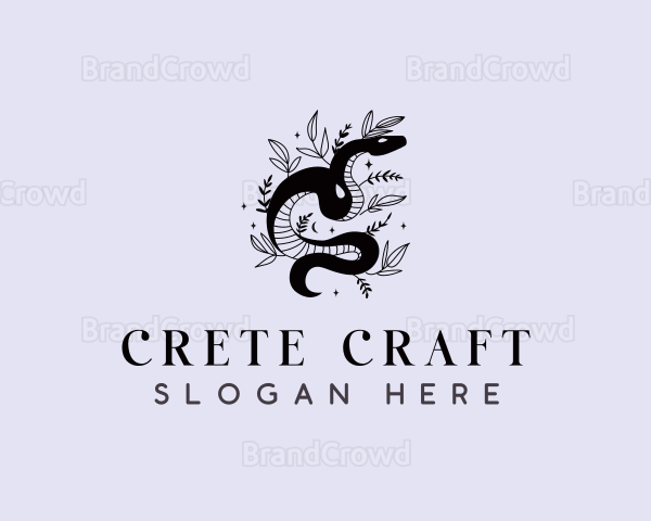 Ornamental Boho Snake Logo