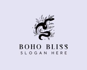 Ornamental Boho Snake logo design