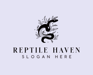 Ornamental Boho Snake logo design