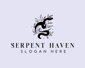 Ornamental Boho Snake logo design