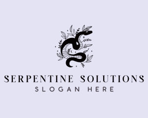 Ornamental Boho Snake logo design