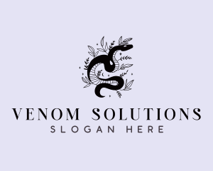 Ornamental Boho Snake logo design