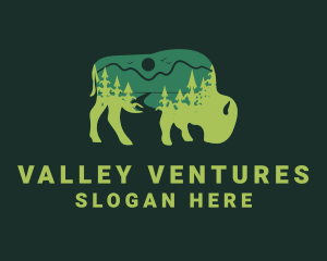 Green Bison Valley logo design