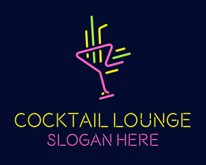 Neon Cocktail Strobe logo design