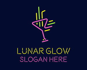 Neon Cocktail Strobe logo design