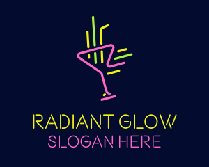 Neon Cocktail Strobe logo design