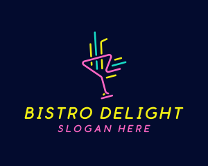 Neon Cocktail Strobe logo design