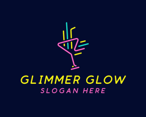 Neon Cocktail Strobe logo design