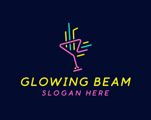 Neon Cocktail Strobe logo design