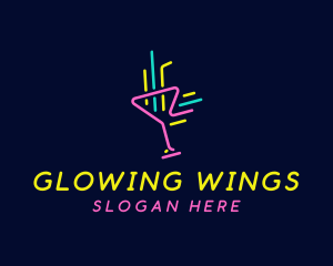 Neon Cocktail Strobe logo design