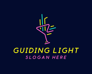 Neon Cocktail Strobe logo design