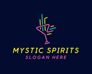 Neon Cocktail Strobe logo design