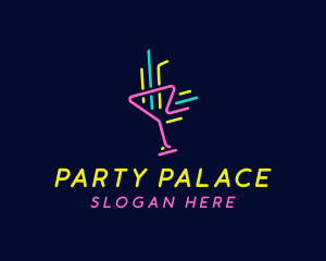 Neon Cocktail Strobe logo design