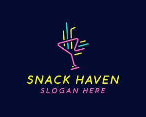 Neon Cocktail Strobe logo design