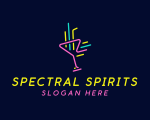 Neon Cocktail Strobe logo design