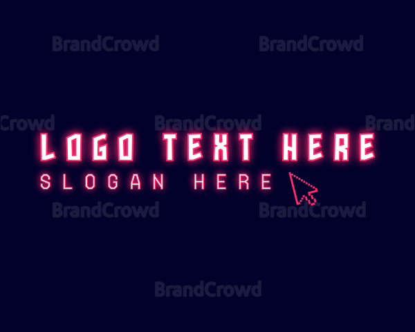 Neon Cursor Wordmark Logo