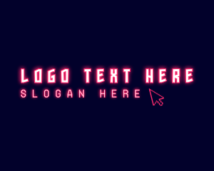 Neon Cursor Wordmark Logo