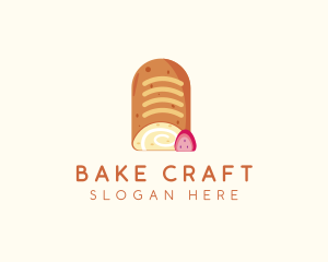 Strawberry Roll Bread logo design