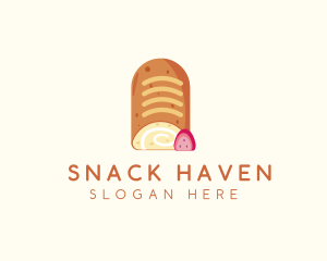 Strawberry Roll Bread logo design