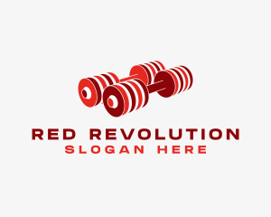 Red Barbell Fitness  logo design