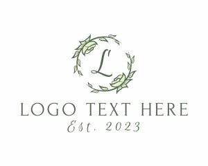 Stationery - Garland Decoration Floral Plant logo design