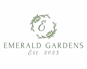 Garland Decoration Floral Plant   logo design