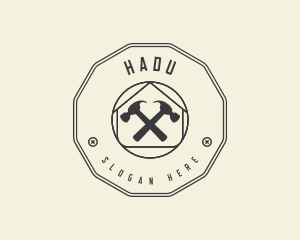 Carpenter - Hardware Hammer Badge logo design