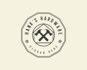 Hardware Hammer Badge logo design