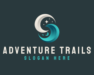 Moon Tidal Wave logo design