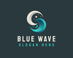 Moon Tidal Wave logo design