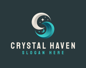 Moon Tidal Wave logo design